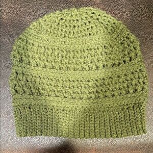 Green Crochet Beanie